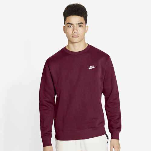 Nike Mens  Club Crew In Dark Beetroot/white