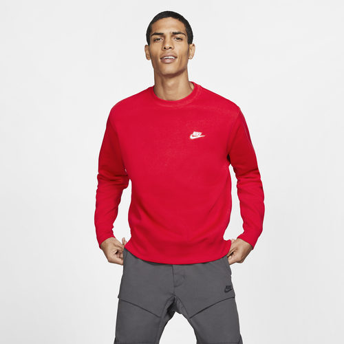 

Nike Mens Nike Club Crew - Mens University Red/White Size MT