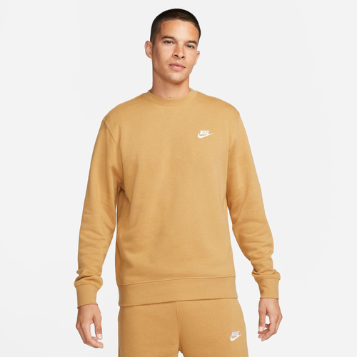 Nike Mens  Club Crew In White/tan