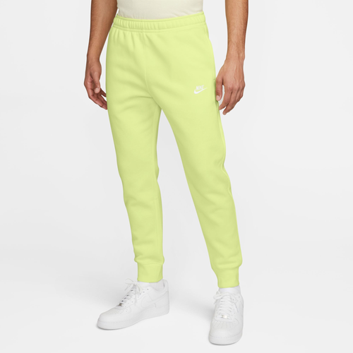

Nike Mens Nike Club Joggers - Mens Luminescent Green/White Size S