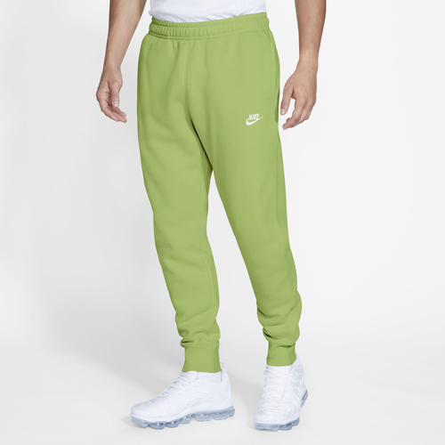 Nike Mens Club Joggers In Vivid Green/vivid Green/white | ModeSens