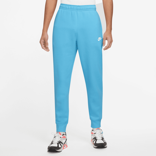 Shop Nike Mens  Club Joggers In Blue/white