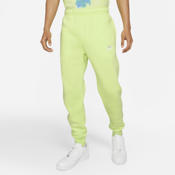 Men's - Nike Club Fleece Joggers  - Volt/White