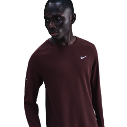 Men's - Nike Dri-FIT STRIDE WAFFLE CREW - Burgundy Crush/Reflective Silv