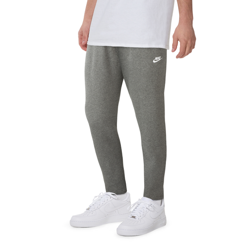 

Nike Mens Nike Open Hem Club Pants - Mens Charcoal Heather/Anthracite/White Size M