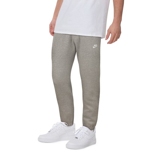 Nike Mens  Club Cuffed Pants In White/dark Grey Heather
