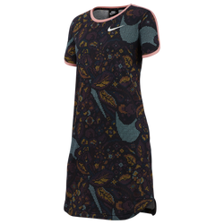 Girls' Grade School - Nike Future Femme T-Shirt Dress - Black/Pink Gaze 
