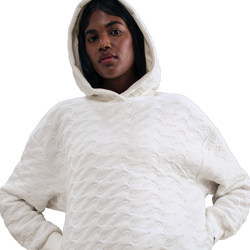 Women's - Nike NSW Phoenix Fleece Loose AOJ Pullover Hoodie - Sanddrift/Sail