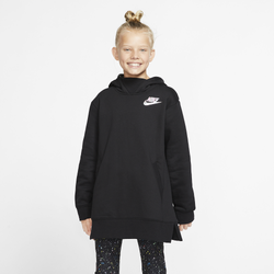 Girls' Grade School - Nike Fleece Pullover Hoodie Dress - Black