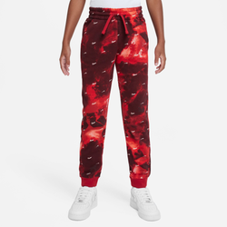 Boys' Grade School - Nike Club Futura AOP Joggers - Dark Beetroot/Gym Red