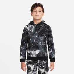 Boys' Grade School - Nike FT Club Fleece Pullover - Black/Black