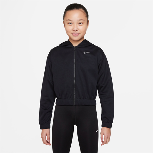 

Nike Girls Nike Tech Fleece SE+ Full Zip Hoodie - Girls' Grade School Black/Gray Size XL