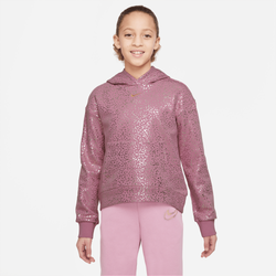 Girls' Grade School - Nike AOP Fleece Hoodie - Elemental Pink/Metallic Gold