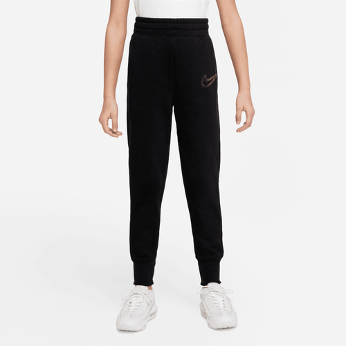 

Nike Girls Nike NSW Fleece Pants - Girls' Grade School Black/Metallic Gold Size XL