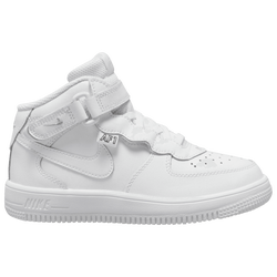 Boys' Preschool - Nike Force 1 Mid - White/White/White