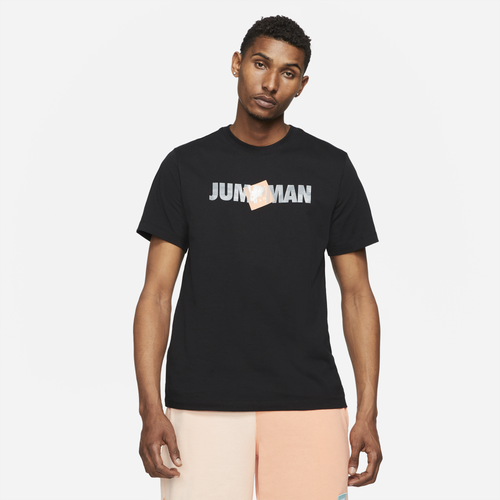 

Jordan Mens Jordan Jumpman Classic CTN HBR T-Shirt - Mens Black/White Size L
