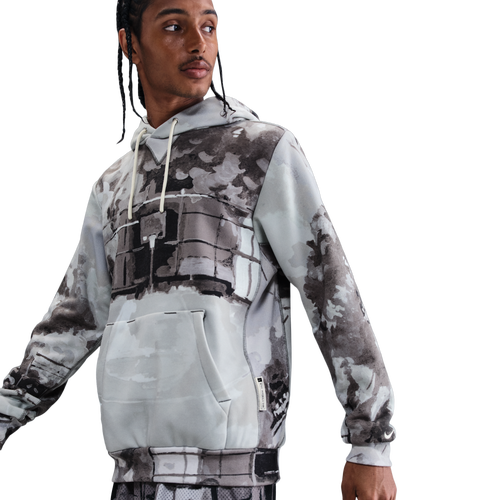 MENS - Nike TF SI Brushed Pullover Hoodie - Iron Grey/Pale Ivory