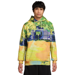 Men's - Nike TF SI Brushed Pullover Hoodie - Green/Tan