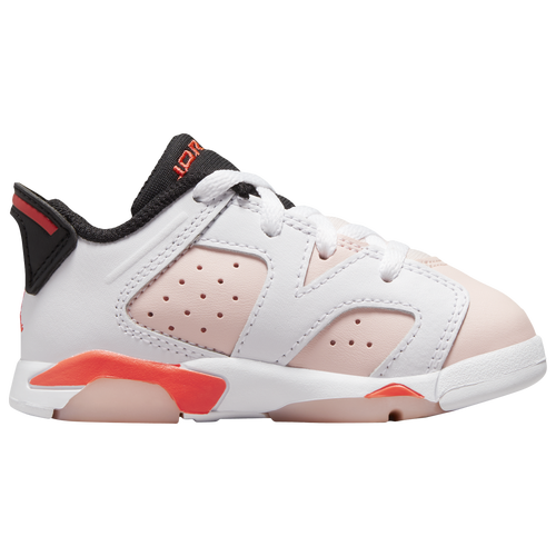 

Girls Jordan Jordan Retro 6 Low - Girls' Toddler Basketball Shoe White/Atmosphere-Infrared Size 06.0