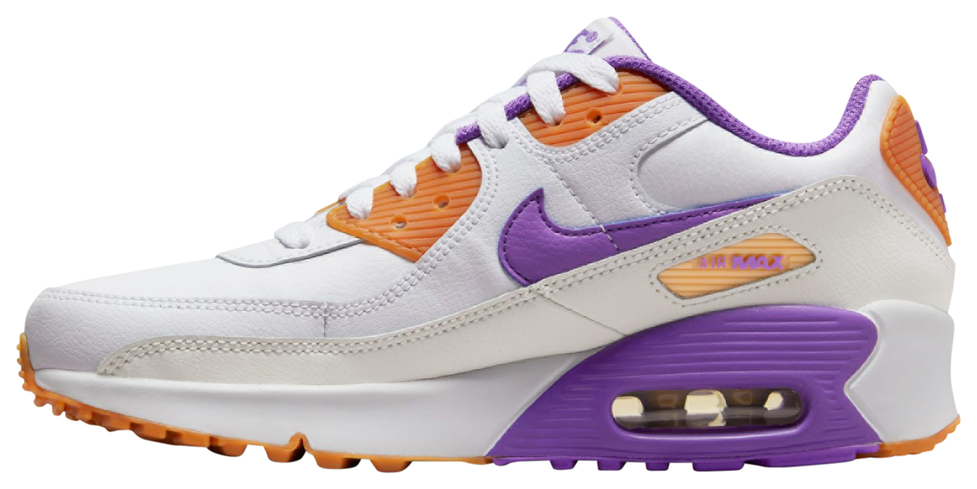 Air max 90 clearance white and purple sneakers