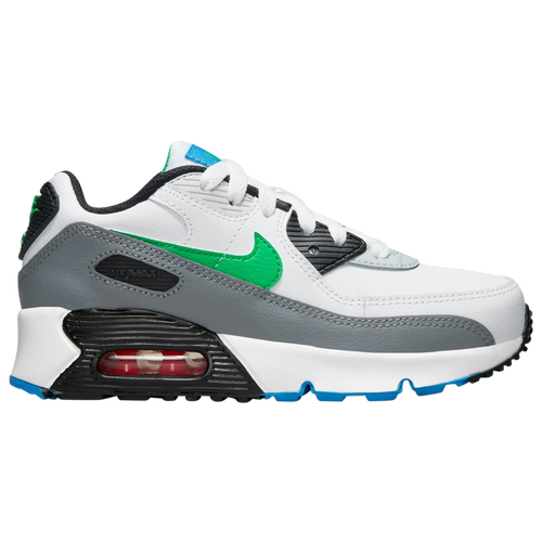 Shop Nike Boys  Air Max 90 Leather In White/pure Platinum/cool Grey