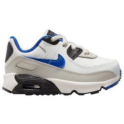 Boys' Toddler - Nike Air Max 90 Leather - White/Black/Blue