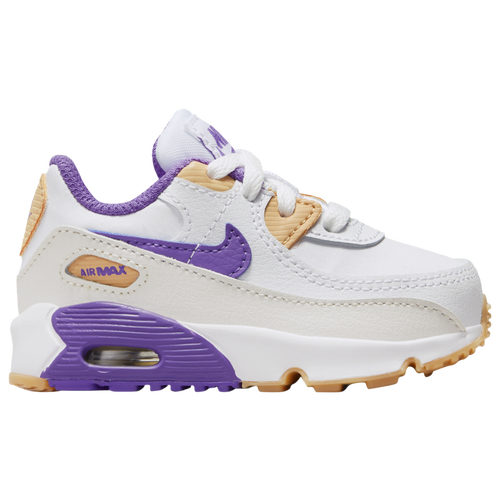 

Nike Air Max 90 Leather - Boys' Toddler Citron Tint/White/Action Grape Size 04.0