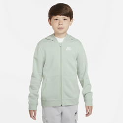 Boys' Grade School - Nike NSW F/Z Club Hoodie - Green/White