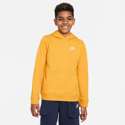 Boys' Grade School - Nike Club Pullover Hoodie - Yellow/White