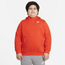Nike Club Pullover Hoodie - Boys' Grade School Orange/White