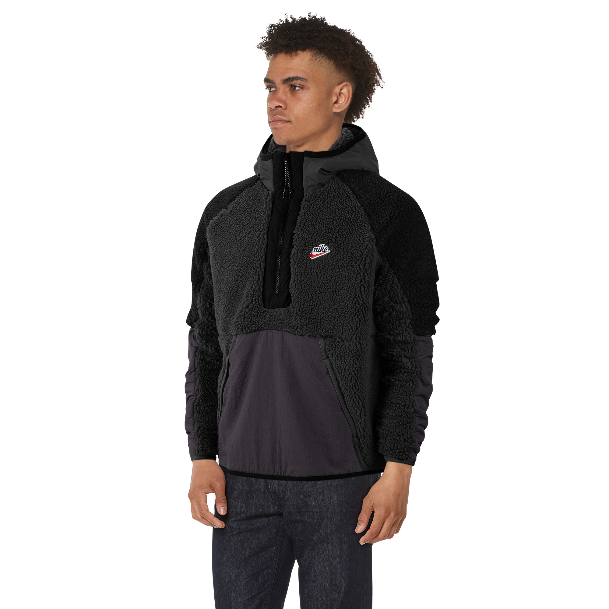 nike heritage essentials half zip sherpa jacket