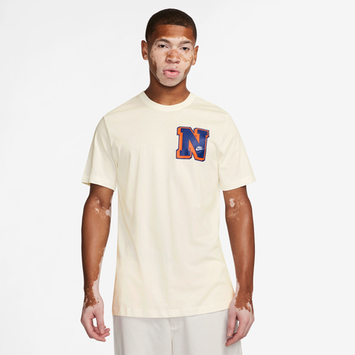 Nike Mens  Nsw Club Ssnl Lbr T-shirt In Sail/sail