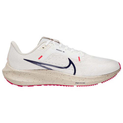 

Nike Mens Nike Air Zoom Pegasus 40 - Mens Running Shoes White/Obsidian/Brown Size 10.5
