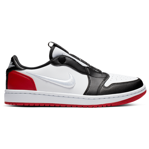 Shop Jordan Womens  Retro 1 Low Slip In Black/gym Red/white