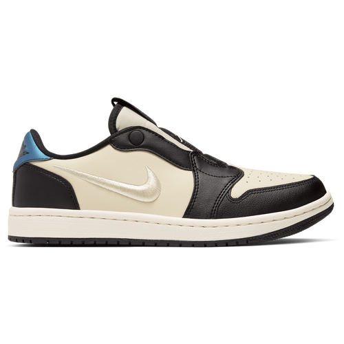 Shop Jordan Womens   Retro 1 Low Slip Wmns In Fossil/ivory/black