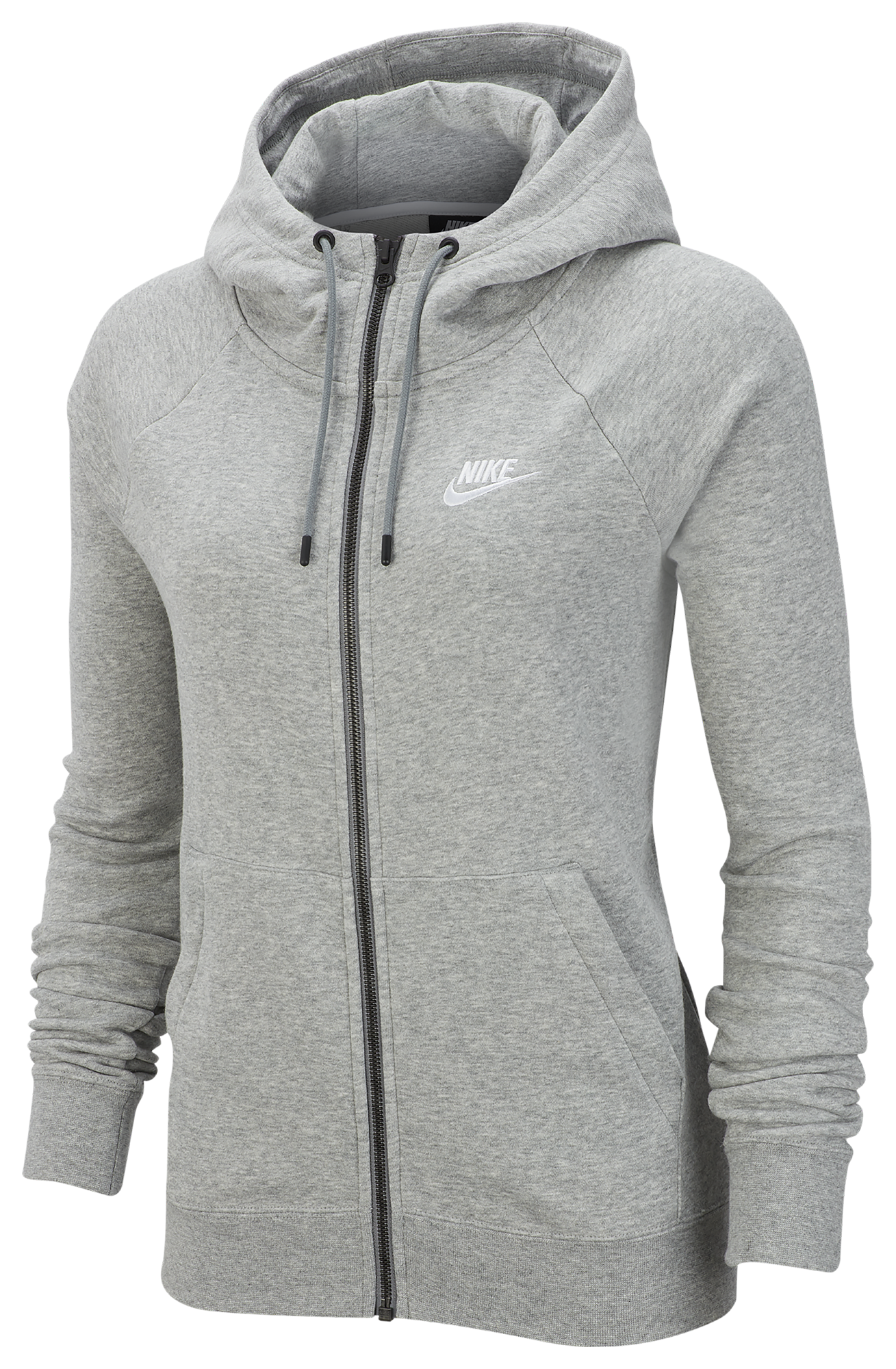 nike grey hoodie black logo