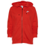Nike Essential Full-Zip Fleece Hoodie - Women's Red/White