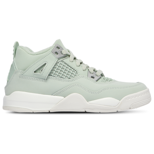 Boys' Preschool - Jordan Retro 4 - Sail/Metallic Silver Seafoam