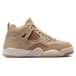Girls' Preschool - Jordan Retro 4 - Light Orewood/Hemp
