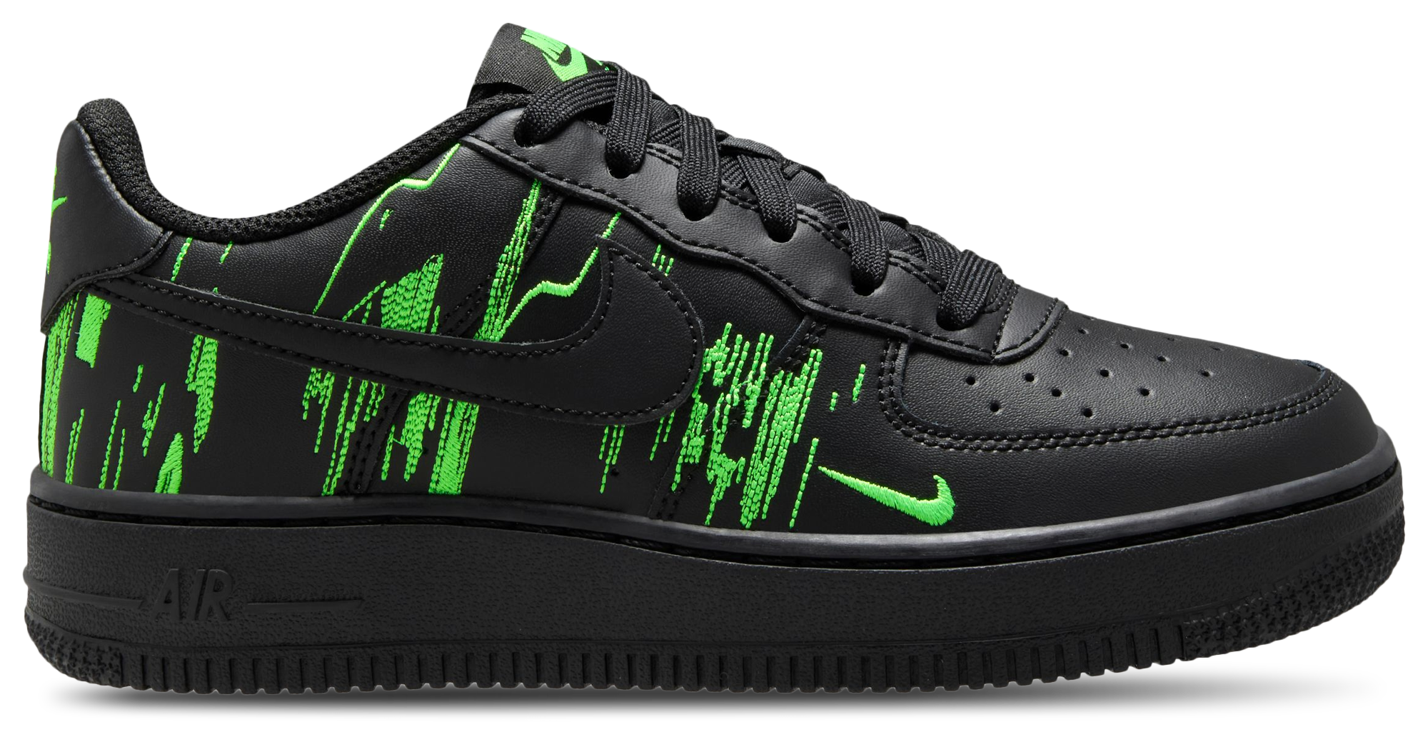 ナイキエアフォース1 AQ3662-001 27.5 NIKE AIR FORCE 1 '07 LV8 EMB BLACK/GYM RED-WASHED TEAL-COURT