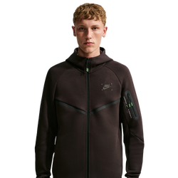 Men's - Nike Tech Fleece Full Zip Windrunner Hoodie - Brown/Black