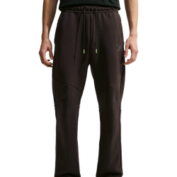 Men's - Nike Tech Fleece Open Hem Pants - Brown/Black
