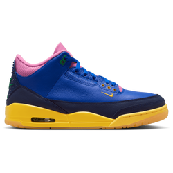 Boys' Grade School - Jordan AJ 3 Retro OG Brazil SP - Racer Blue/Lucky Green/Playful Pink