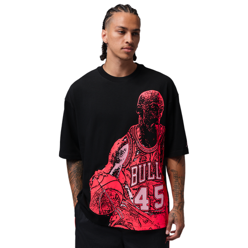 MENS - Jordan Dri-FIT Sport Graphic Short Sleeve HBR SP Crew - Pink/Black