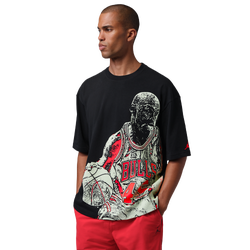 Men's - Jordan Dri-FIT Sport Graphic Short Sleeve HBR SP Crew - Black/Volt