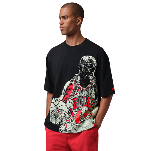 MENS - Jordan Dri-FIT Sport Graphic Short Sleeve HBR SP Crew - Black/Volt