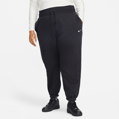 

Nike Womens Nike Plus Size Style Fleece High Rise Pants - Womens Black/White