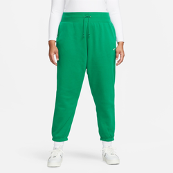 Women's - Nike Plus Size Style Fleece High Rise Pants - Green/White