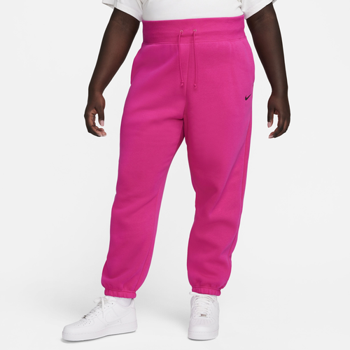 

Nike Womens Nike Plus Size Style Fleece High Rise Pants - Womens Black/Fireberry