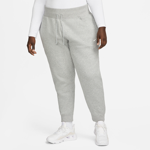 Nike Womens  Nsw Style Fleece High Rise Pant Std Plus In Gray